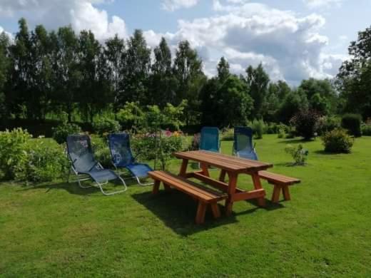 Zalioji Villa Paduyelis Rum bild